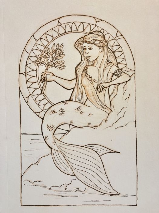 Art nouveau mermaid by Amy Sue Stirland